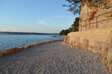 Camping Lanterna, promenade by the sea, Istria, Croatia