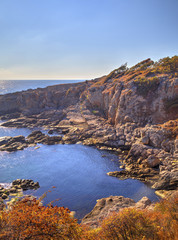 Beautiful landscape on rocky shore