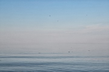 calm water at sunset