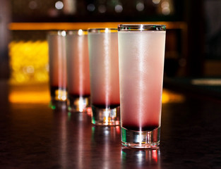  Gradient short cocktail with grenadine