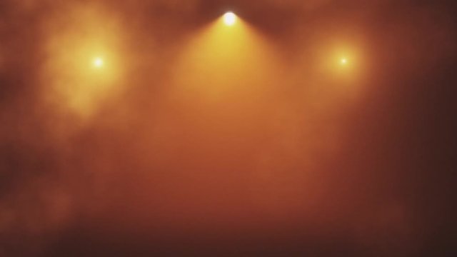 Orange Gold Stage Lights and Smoke VJ Loop Motion Background