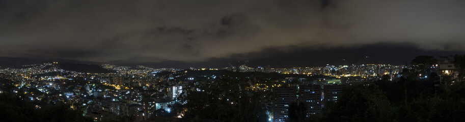western panorama of caracas at night
