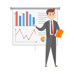 Businessman making presentation