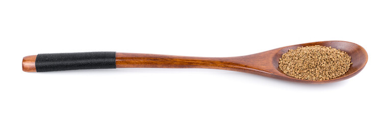 celery seed in spoon isolated on white background