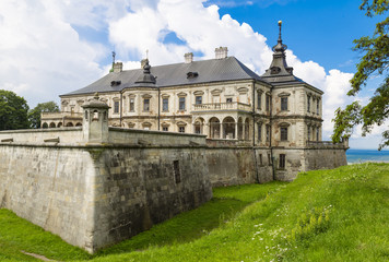 Fototapeta na wymiar Old Pidhirtsi Castle outside. Ukraine