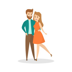 Young romantic couple on a date