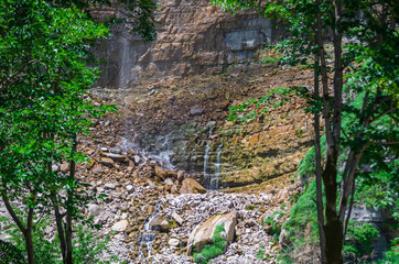 Beautiful Waterfall from the mountain cover