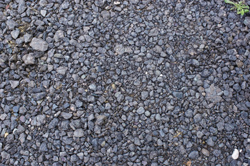 Gravel path surface closeup