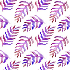 Summer tropical pattern, background with palm leaves.