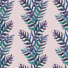Summer tropical pattern, background with palm leaves.