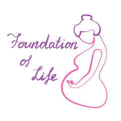 Pregnant woman silhouette vector illustartion