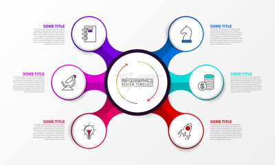 Infographic design template. Creative concept with 6 steps