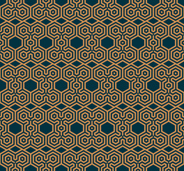 Vector seamless pattern. Modern stylish abstract texture. Repeating geometric tiles from striped elements