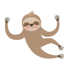 Fototapeta premium wild sloth animal icon vector illustration design