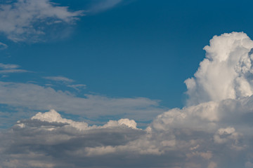 Blue sky with white clouds background