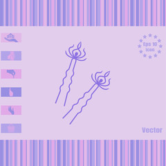 hair pin vector icon