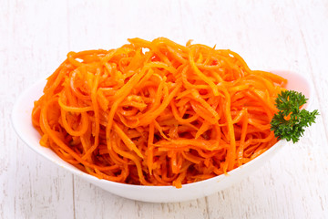 Picked carrot in the bowl