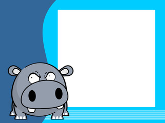 cute baby ball hippo cartoon expression background in vector format very easy to edit