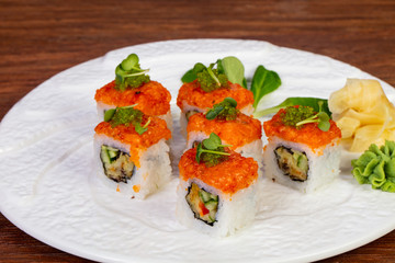 Japanese salmon roll