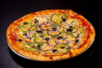 Delicious vegetarian pizza