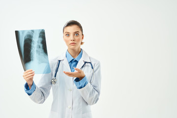 doctor stethoscope x-ray