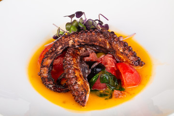 Grilled octopus with sauce