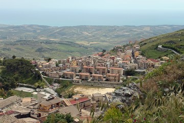 Fototapeta na wymiar Sicile, village de Caltabellotta