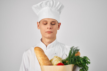 cook with a package of food