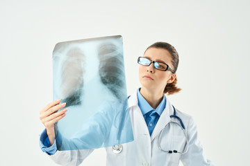 doctor looking at xray