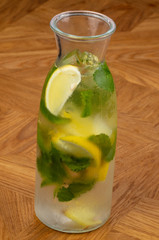 Homemade lemonade with citrus