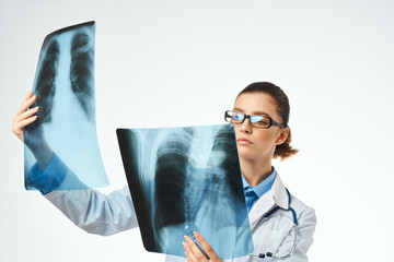doctor looking at xray