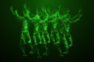 3d abstract art - music