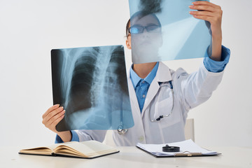 doctor with x-rays