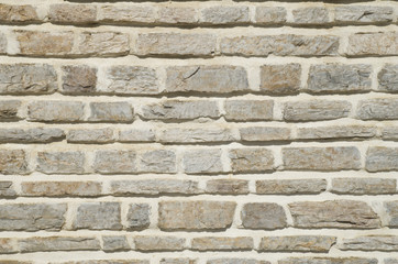 New stone wall closeup