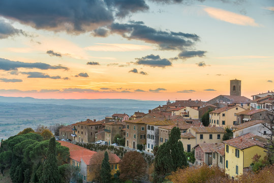 Fototapeta View from the top of Cortona.