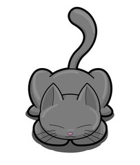 Cat logo illustration on white background.