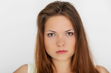 Naklejka premium Angry young woman