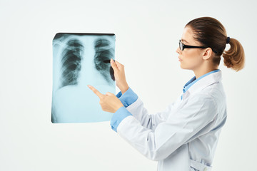 doctor with x-ray hospital clinic