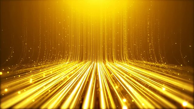 Gold Particals Flow Background