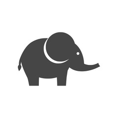 Cute little one, baby elephant icon