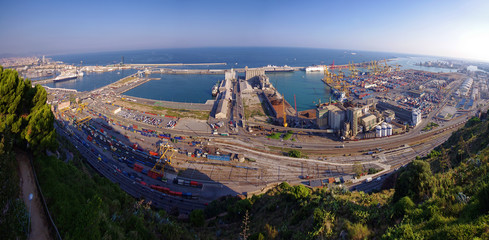 port of Barcelona. Spain, sea view