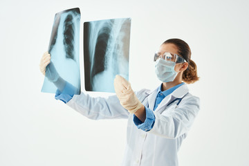 doctor looking at an xray