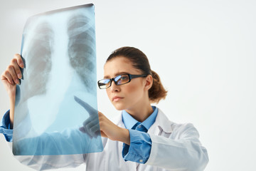 doctor looking at xray