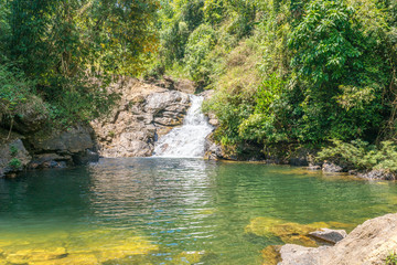 The Tone Kloi waterfall in the national park Khao Sok in Thailand