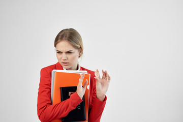 business woman documents