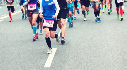 Fototapeta premium Marathon Läufer