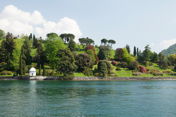 Fototapeta na wymiar Lake Como garden landscape