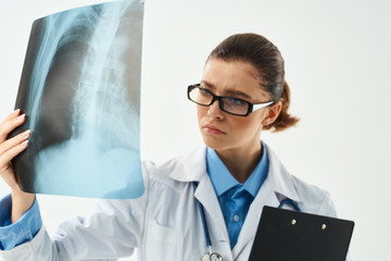 doctor looking at xray