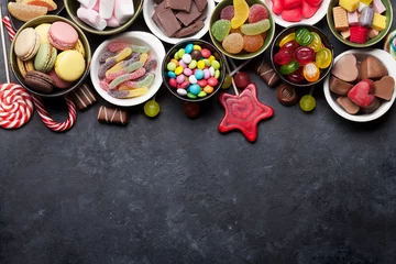Crédence de cuisine en verre imprimé Bonbons Colorful sweets