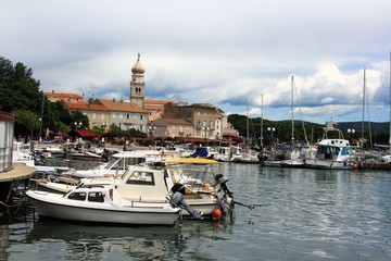 view on the old town Krk, Croatia